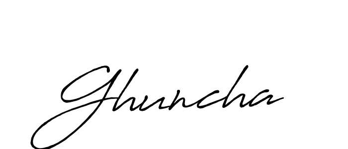 Design your own signature with our free online signature maker. With this signature software, you can create a handwritten (Antro_Vectra_Bolder) signature for name Ghuncha. Ghuncha signature style 7 images and pictures png