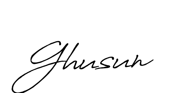 Use a signature maker to create a handwritten signature online. With this signature software, you can design (Antro_Vectra_Bolder) your own signature for name Ghusun. Ghusun signature style 7 images and pictures png