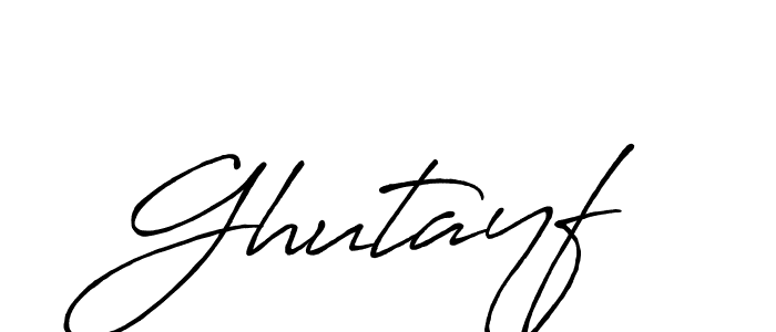 You should practise on your own different ways (Antro_Vectra_Bolder) to write your name (Ghutayf) in signature. don't let someone else do it for you. Ghutayf signature style 7 images and pictures png