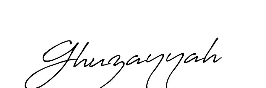 Create a beautiful signature design for name Ghuzayyah. With this signature (Antro_Vectra_Bolder) fonts, you can make a handwritten signature for free. Ghuzayyah signature style 7 images and pictures png