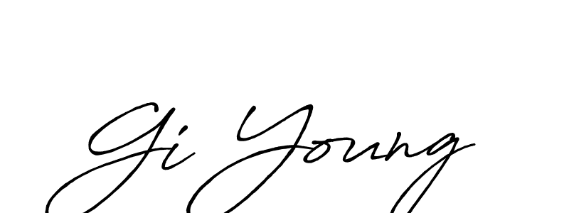 Use a signature maker to create a handwritten signature online. With this signature software, you can design (Antro_Vectra_Bolder) your own signature for name Gi Young. Gi Young signature style 7 images and pictures png