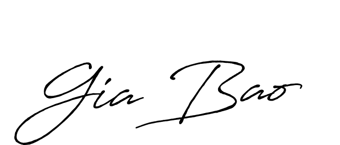 Gia Bao stylish signature style. Best Handwritten Sign (Antro_Vectra_Bolder) for my name. Handwritten Signature Collection Ideas for my name Gia Bao. Gia Bao signature style 7 images and pictures png