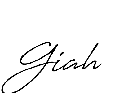 Create a beautiful signature design for name Giah. With this signature (Antro_Vectra_Bolder) fonts, you can make a handwritten signature for free. Giah signature style 7 images and pictures png