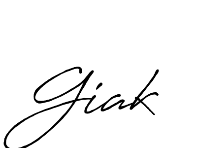 Also we have Giak name is the best signature style. Create professional handwritten signature collection using Antro_Vectra_Bolder autograph style. Giak signature style 7 images and pictures png