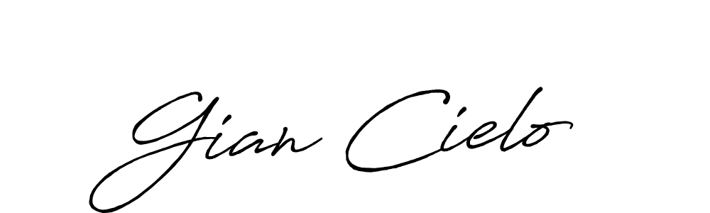 Make a beautiful signature design for name Gian Cielo. With this signature (Antro_Vectra_Bolder) style, you can create a handwritten signature for free. Gian Cielo signature style 7 images and pictures png