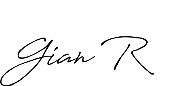 Use a signature maker to create a handwritten signature online. With this signature software, you can design (Antro_Vectra_Bolder) your own signature for name Gian R. Gian R signature style 7 images and pictures png