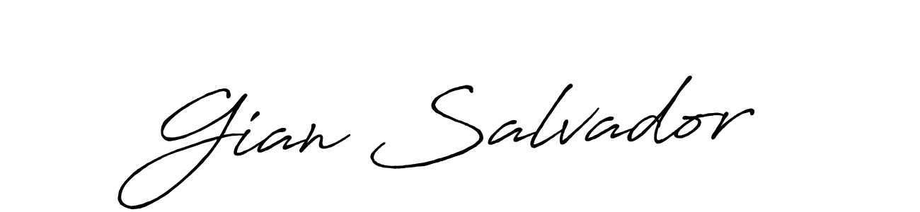 Use a signature maker to create a handwritten signature online. With this signature software, you can design (Antro_Vectra_Bolder) your own signature for name Gian Salvador. Gian Salvador signature style 7 images and pictures png