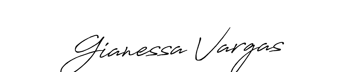 Similarly Antro_Vectra_Bolder is the best handwritten signature design. Signature creator online .You can use it as an online autograph creator for name Gianessa Vargas. Gianessa Vargas signature style 7 images and pictures png