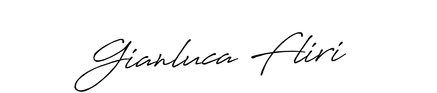 How to make Gianluca Fliri name signature. Use Antro_Vectra_Bolder style for creating short signs online. This is the latest handwritten sign. Gianluca Fliri signature style 7 images and pictures png