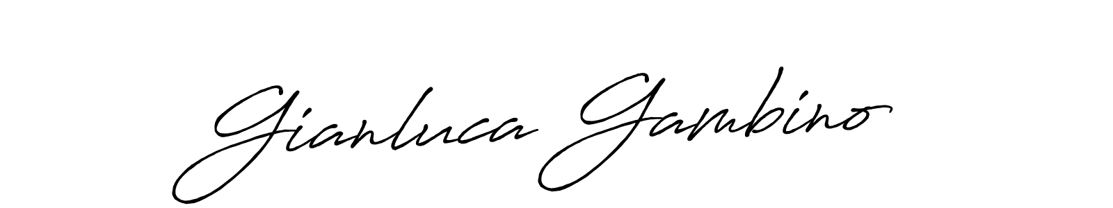 Design your own signature with our free online signature maker. With this signature software, you can create a handwritten (Antro_Vectra_Bolder) signature for name Gianluca Gambino. Gianluca Gambino signature style 7 images and pictures png