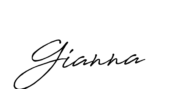 Create a beautiful signature design for name Gianna. With this signature (Antro_Vectra_Bolder) fonts, you can make a handwritten signature for free. Gianna signature style 7 images and pictures png