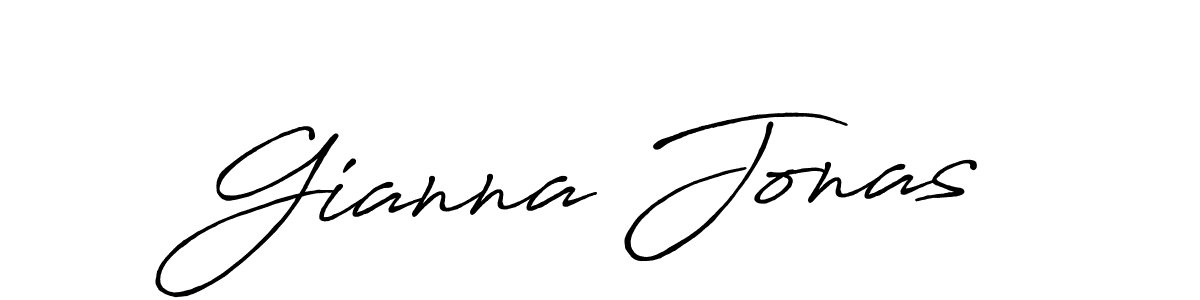 Also You can easily find your signature by using the search form. We will create Gianna Jonas name handwritten signature images for you free of cost using Antro_Vectra_Bolder sign style. Gianna Jonas signature style 7 images and pictures png