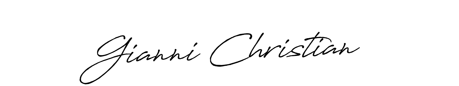 Make a beautiful signature design for name Gianni Christian. With this signature (Antro_Vectra_Bolder) style, you can create a handwritten signature for free. Gianni Christian signature style 7 images and pictures png