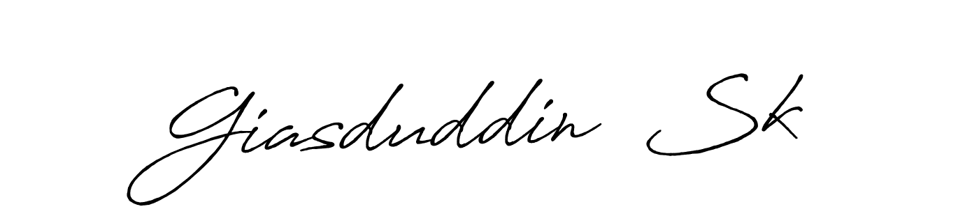 The best way (Antro_Vectra_Bolder) to make a short signature is to pick only two or three words in your name. The name Giasduddin  Sk include a total of six letters. For converting this name. Giasduddin  Sk signature style 7 images and pictures png