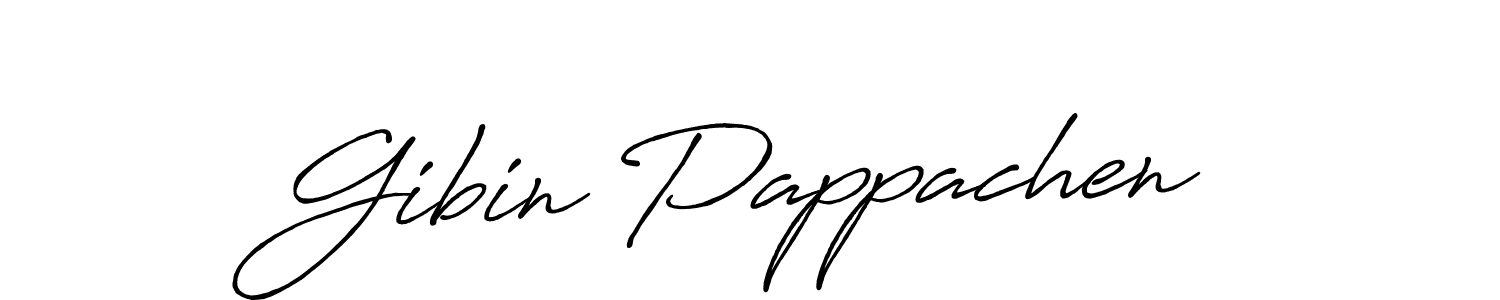 Also we have Gibin Pappachen name is the best signature style. Create professional handwritten signature collection using Antro_Vectra_Bolder autograph style. Gibin Pappachen signature style 7 images and pictures png