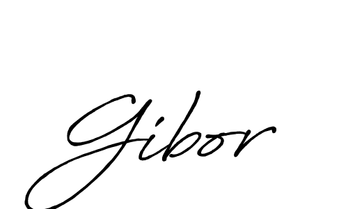 Design your own signature with our free online signature maker. With this signature software, you can create a handwritten (Antro_Vectra_Bolder) signature for name Gibor. Gibor signature style 7 images and pictures png