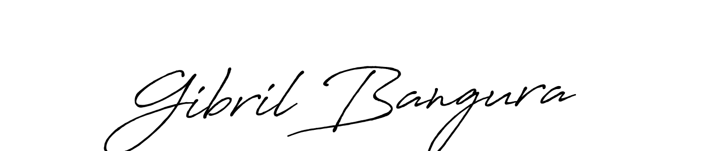 How to make Gibril Bangura name signature. Use Antro_Vectra_Bolder style for creating short signs online. This is the latest handwritten sign. Gibril Bangura signature style 7 images and pictures png
