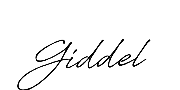 How to make Giddel name signature. Use Antro_Vectra_Bolder style for creating short signs online. This is the latest handwritten sign. Giddel signature style 7 images and pictures png