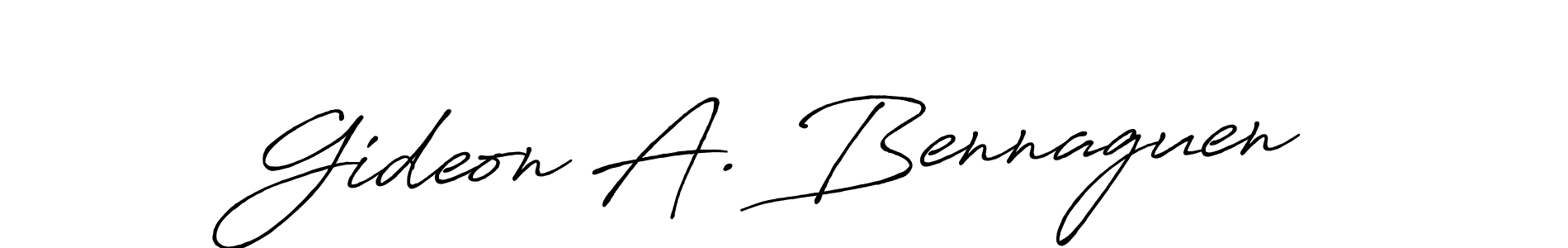 Also we have Gideon A. Bennaguen name is the best signature style. Create professional handwritten signature collection using Antro_Vectra_Bolder autograph style. Gideon A. Bennaguen signature style 7 images and pictures png