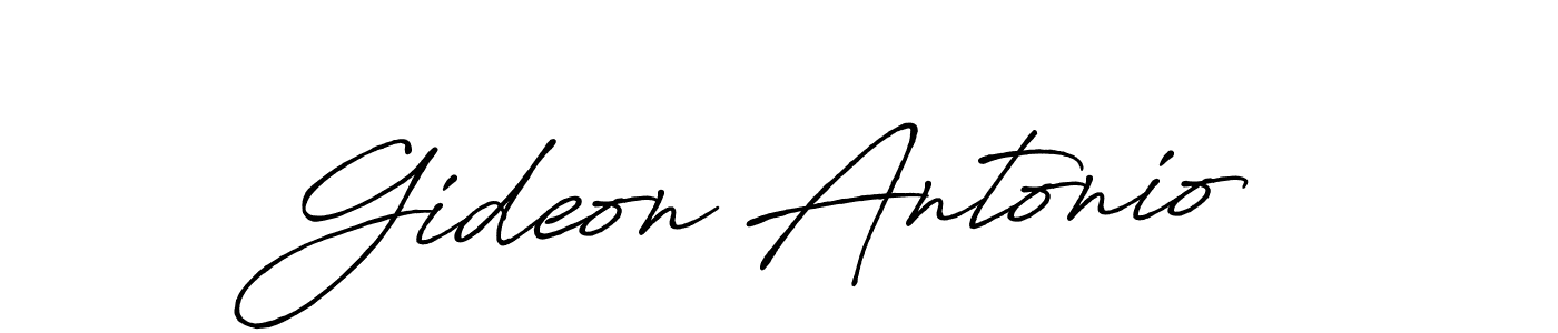 Make a short Gideon Antonio signature style. Manage your documents anywhere anytime using Antro_Vectra_Bolder. Create and add eSignatures, submit forms, share and send files easily. Gideon Antonio signature style 7 images and pictures png