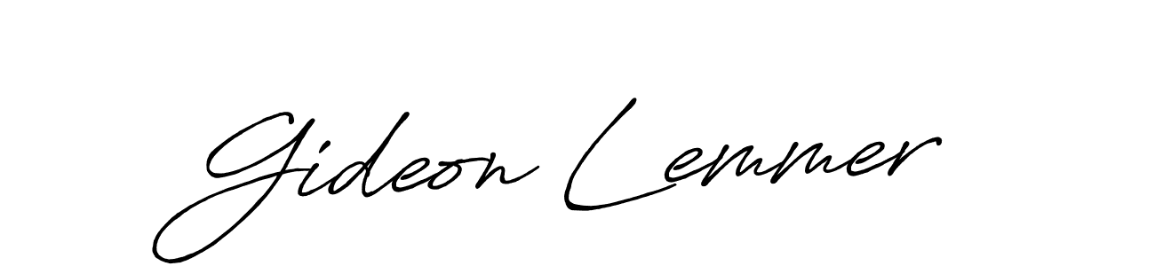 Create a beautiful signature design for name Gideon Lemmer. With this signature (Antro_Vectra_Bolder) fonts, you can make a handwritten signature for free. Gideon Lemmer signature style 7 images and pictures png