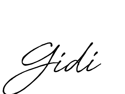 Make a beautiful signature design for name Gidi. With this signature (Antro_Vectra_Bolder) style, you can create a handwritten signature for free. Gidi signature style 7 images and pictures png