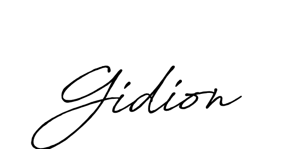 Use a signature maker to create a handwritten signature online. With this signature software, you can design (Antro_Vectra_Bolder) your own signature for name Gidion. Gidion signature style 7 images and pictures png