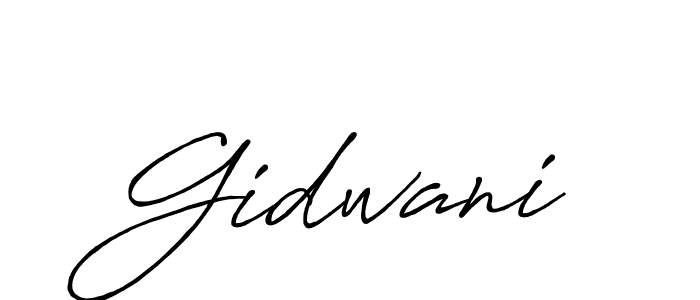 Create a beautiful signature design for name Gidwani. With this signature (Antro_Vectra_Bolder) fonts, you can make a handwritten signature for free. Gidwani signature style 7 images and pictures png