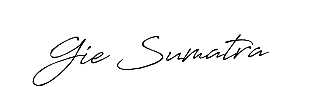 It looks lik you need a new signature style for name Gie Sumatra. Design unique handwritten (Antro_Vectra_Bolder) signature with our free signature maker in just a few clicks. Gie Sumatra signature style 7 images and pictures png