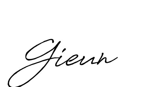 Gieun stylish signature style. Best Handwritten Sign (Antro_Vectra_Bolder) for my name. Handwritten Signature Collection Ideas for my name Gieun. Gieun signature style 7 images and pictures png