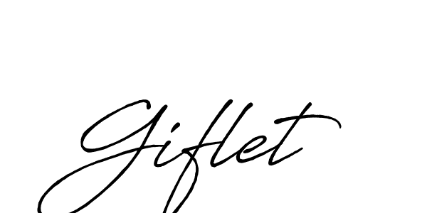 Also we have Giflet name is the best signature style. Create professional handwritten signature collection using Antro_Vectra_Bolder autograph style. Giflet signature style 7 images and pictures png