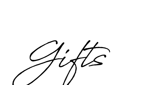 Use a signature maker to create a handwritten signature online. With this signature software, you can design (Antro_Vectra_Bolder) your own signature for name Gifts. Gifts signature style 7 images and pictures png