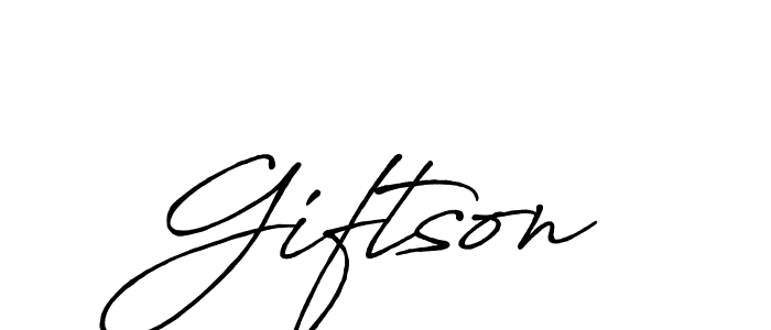 Create a beautiful signature design for name Giftson. With this signature (Antro_Vectra_Bolder) fonts, you can make a handwritten signature for free. Giftson signature style 7 images and pictures png