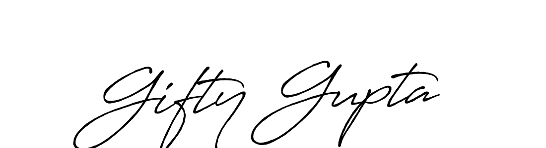 Make a beautiful signature design for name Gifty Gupta. With this signature (Antro_Vectra_Bolder) style, you can create a handwritten signature for free. Gifty Gupta signature style 7 images and pictures png