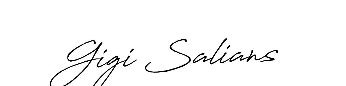 Also we have Gigi Salians name is the best signature style. Create professional handwritten signature collection using Antro_Vectra_Bolder autograph style. Gigi Salians signature style 7 images and pictures png