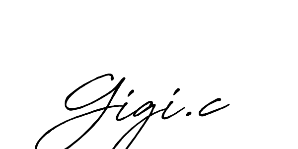 How to make Gigi.c name signature. Use Antro_Vectra_Bolder style for creating short signs online. This is the latest handwritten sign. Gigi.c signature style 7 images and pictures png
