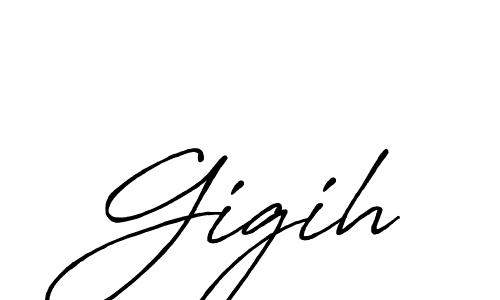 Design your own signature with our free online signature maker. With this signature software, you can create a handwritten (Antro_Vectra_Bolder) signature for name Gigih. Gigih signature style 7 images and pictures png