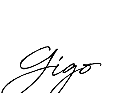 Use a signature maker to create a handwritten signature online. With this signature software, you can design (Antro_Vectra_Bolder) your own signature for name Gigo. Gigo signature style 7 images and pictures png