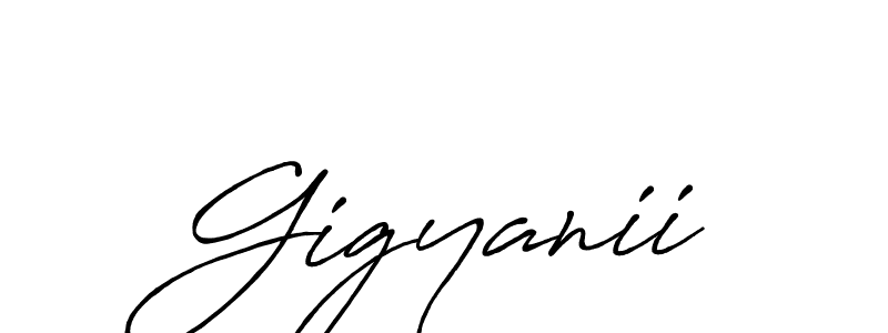 You should practise on your own different ways (Antro_Vectra_Bolder) to write your name (Gigyanii) in signature. don't let someone else do it for you. Gigyanii signature style 7 images and pictures png