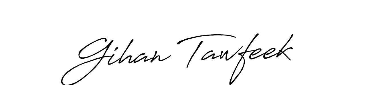 Create a beautiful signature design for name Gihan Tawfeek. With this signature (Antro_Vectra_Bolder) fonts, you can make a handwritten signature for free. Gihan Tawfeek signature style 7 images and pictures png