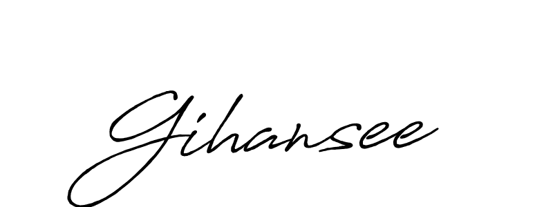 Make a beautiful signature design for name Gihansee. With this signature (Antro_Vectra_Bolder) style, you can create a handwritten signature for free. Gihansee signature style 7 images and pictures png