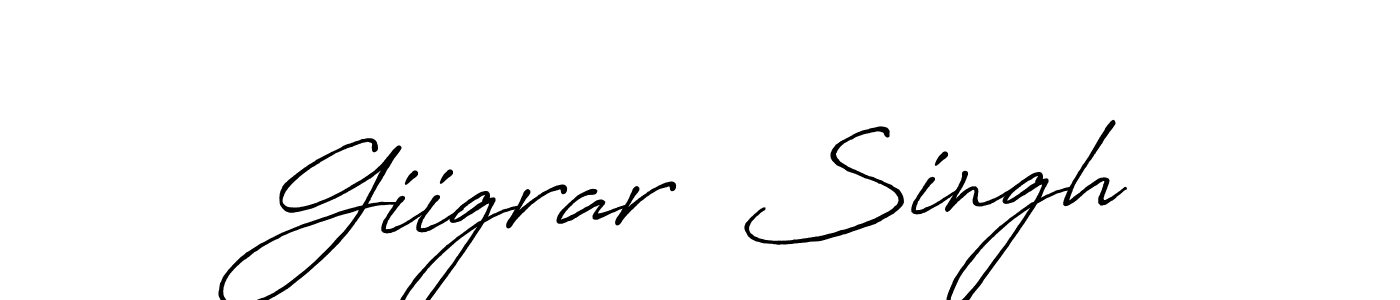 See photos of Giigrar  Singh official signature by Spectra . Check more albums & portfolios. Read reviews & check more about Antro_Vectra_Bolder font. Giigrar  Singh signature style 7 images and pictures png