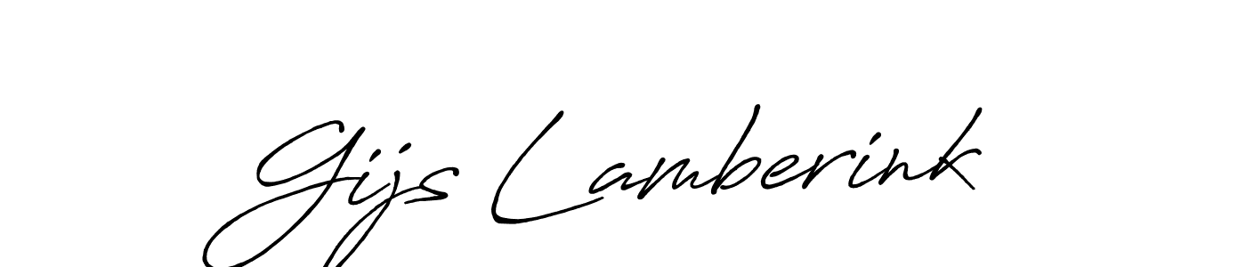 Make a beautiful signature design for name Gijs Lamberink. With this signature (Antro_Vectra_Bolder) style, you can create a handwritten signature for free. Gijs Lamberink signature style 7 images and pictures png