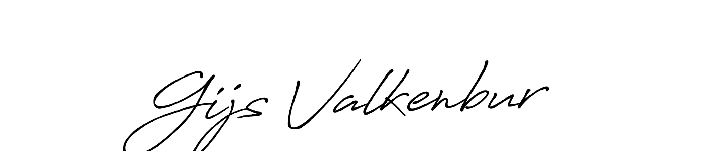 Make a beautiful signature design for name Gijs Valkenbur. With this signature (Antro_Vectra_Bolder) style, you can create a handwritten signature for free. Gijs Valkenbur signature style 7 images and pictures png