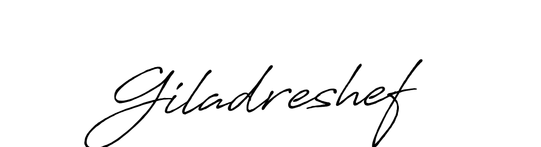 Make a beautiful signature design for name Giladreshef. With this signature (Antro_Vectra_Bolder) style, you can create a handwritten signature for free. Giladreshef signature style 7 images and pictures png