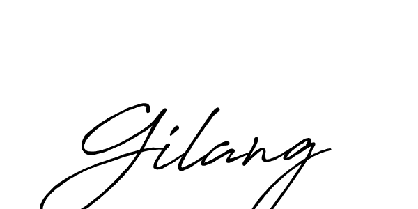 How to make Gilang signature? Antro_Vectra_Bolder is a professional autograph style. Create handwritten signature for Gilang name. Gilang signature style 7 images and pictures png