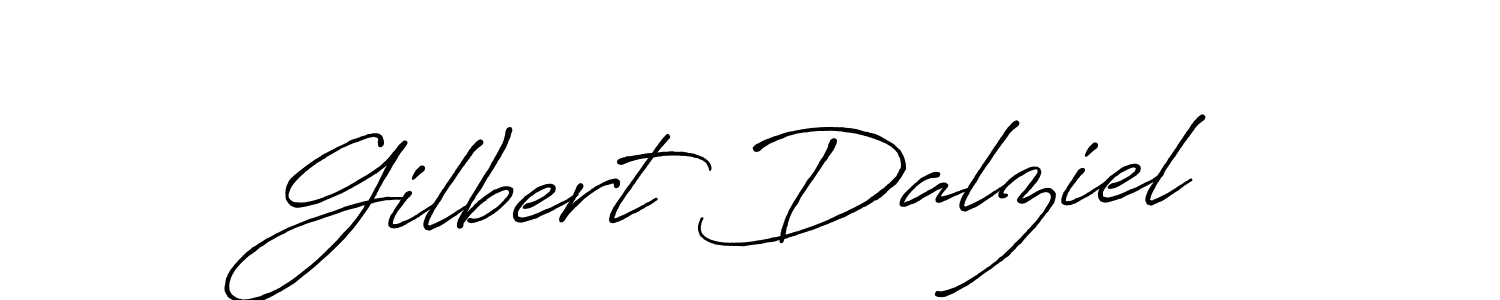 Gilbert Dalziel stylish signature style. Best Handwritten Sign (Antro_Vectra_Bolder) for my name. Handwritten Signature Collection Ideas for my name Gilbert Dalziel. Gilbert Dalziel signature style 7 images and pictures png