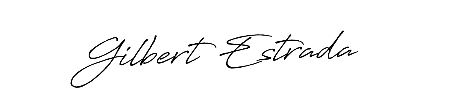 Gilbert Estrada stylish signature style. Best Handwritten Sign (Antro_Vectra_Bolder) for my name. Handwritten Signature Collection Ideas for my name Gilbert Estrada. Gilbert Estrada signature style 7 images and pictures png