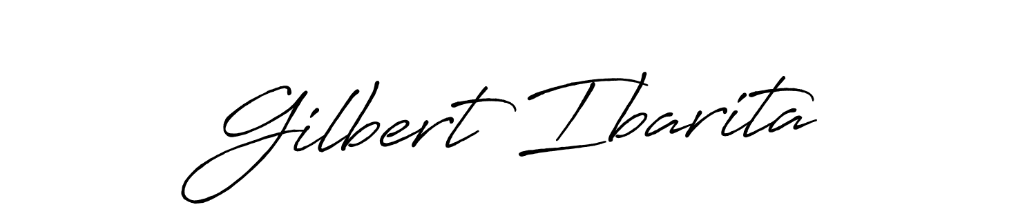 Similarly Antro_Vectra_Bolder is the best handwritten signature design. Signature creator online .You can use it as an online autograph creator for name Gilbert Ibarita. Gilbert Ibarita signature style 7 images and pictures png
