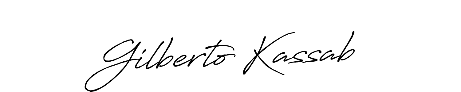 Design your own signature with our free online signature maker. With this signature software, you can create a handwritten (Antro_Vectra_Bolder) signature for name Gilberto Kassab. Gilberto Kassab signature style 7 images and pictures png